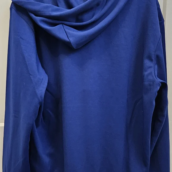 Comme des Garcons Blue Hoodie with Red Heart Patch - Picture 2 of 8